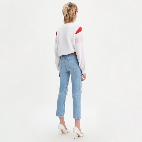 Levi's Premium - 501 Original cropped ripped jeans - Picture 2 of 15